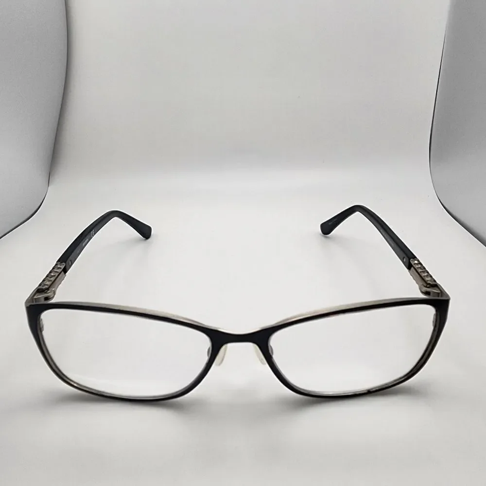 Harley Davidson Black & Silver Prescription Glasses Frames & Case